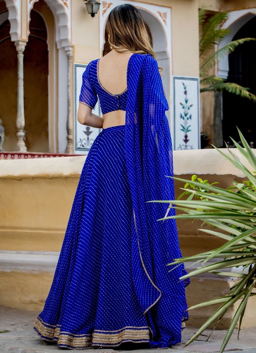 Lace Georgette A - Line Lehenga - L2338