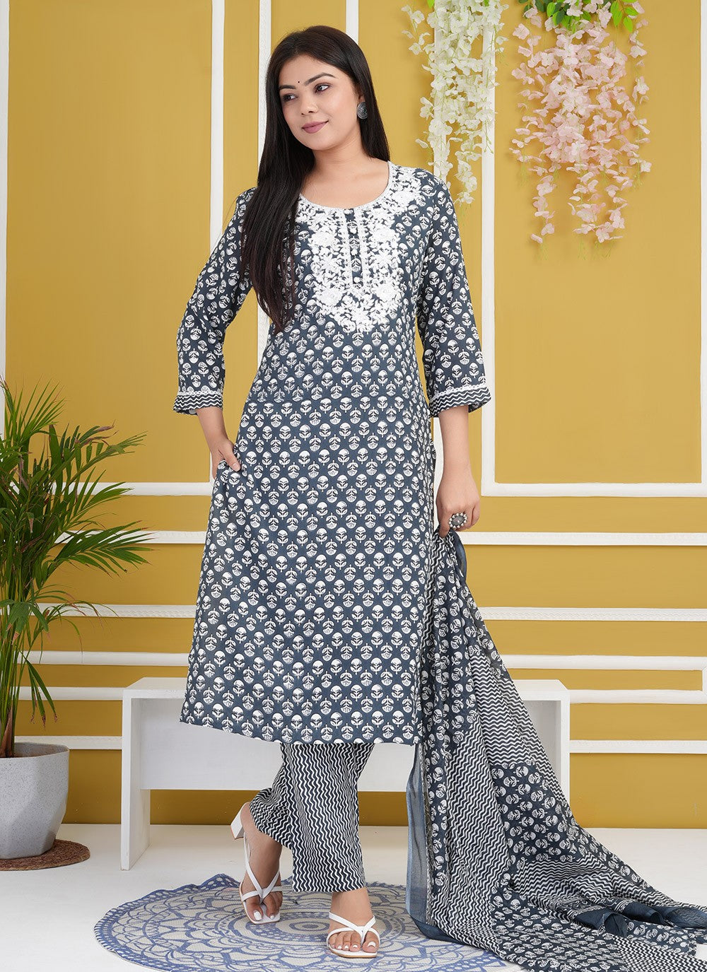 Cotton , Rayon Salwar Suit - T3246