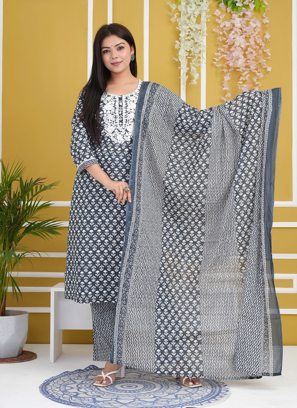 Cotton , Rayon Salwar Suit - T3246