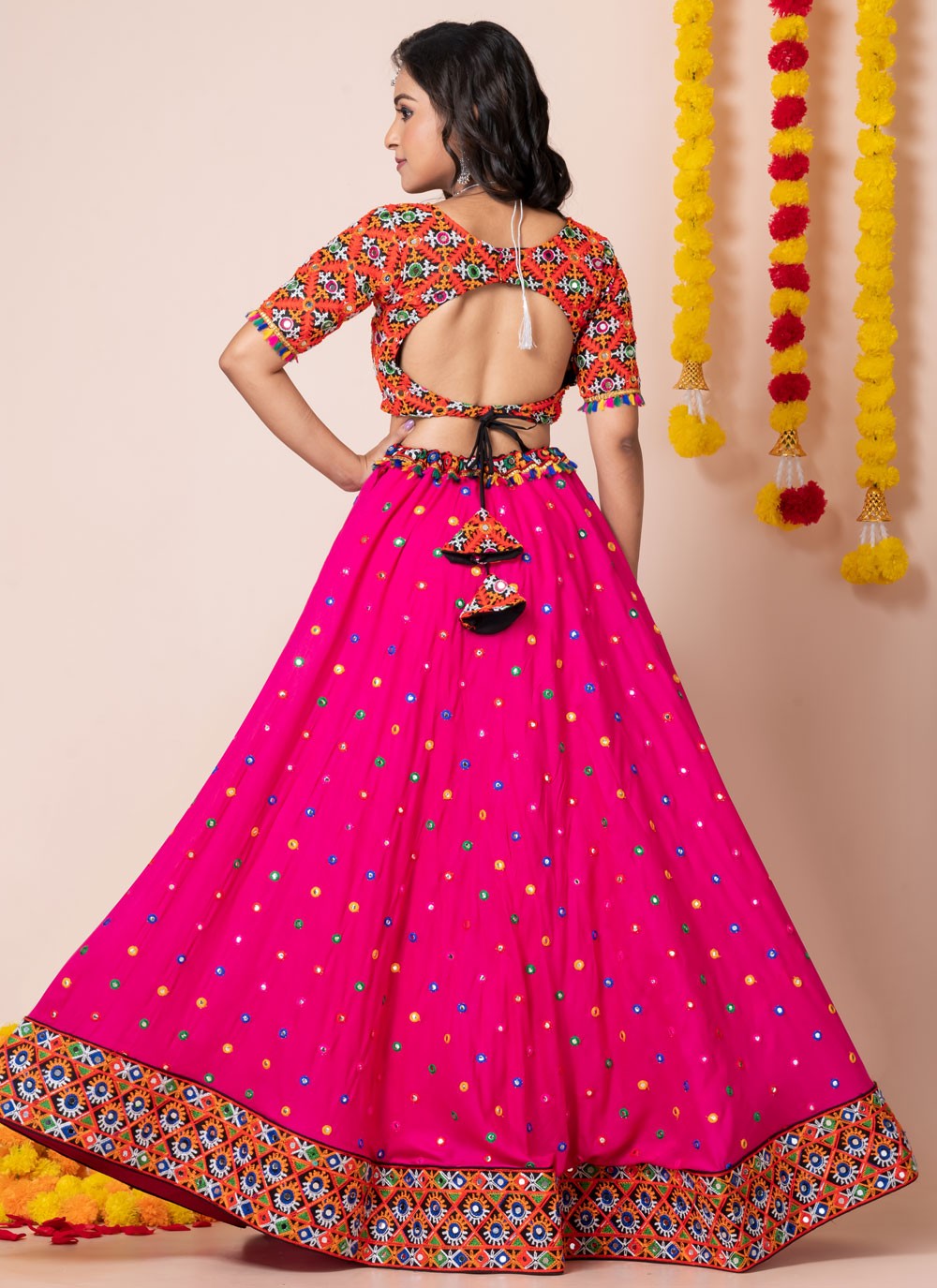 Lace Rayon A - Line Lehenga - L2193