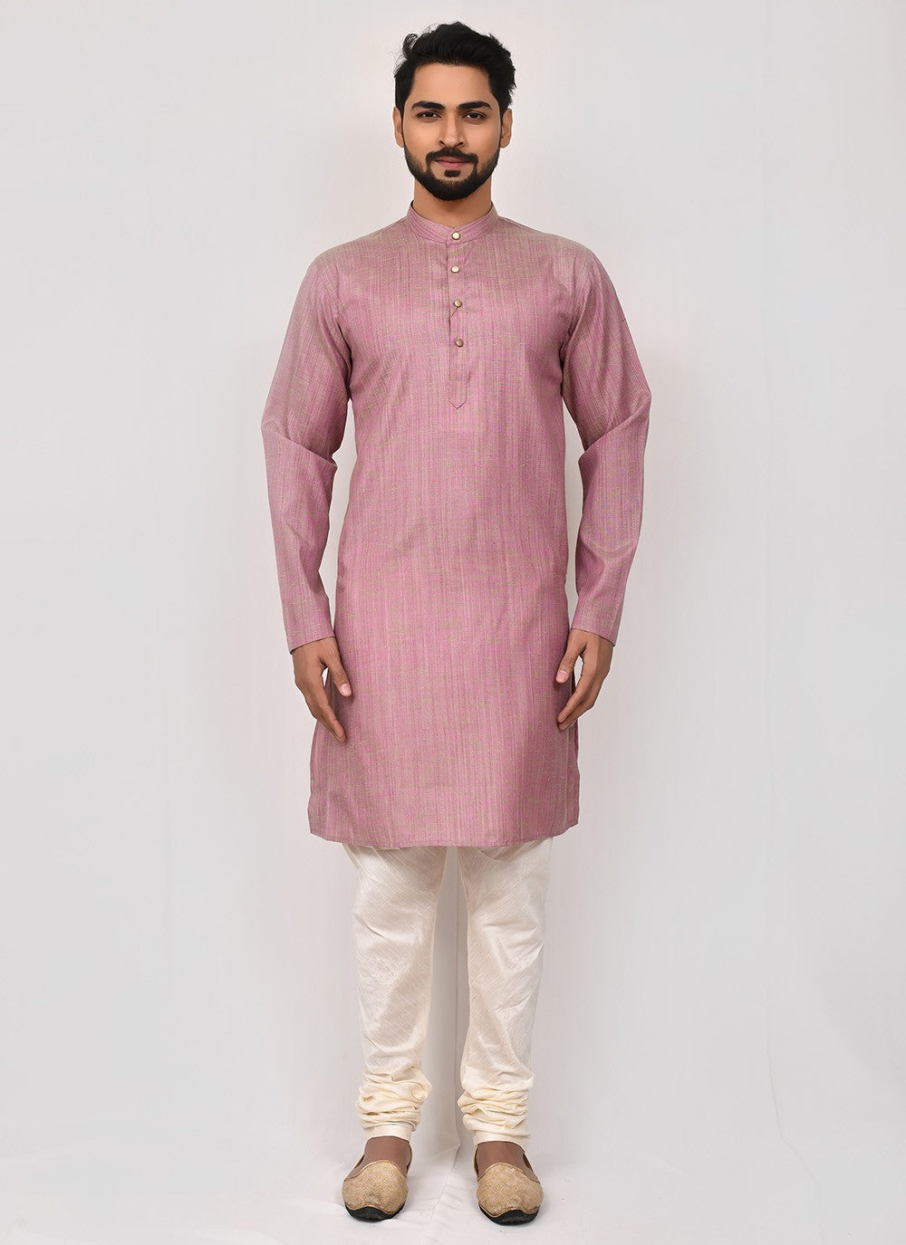 Plain Cotton Lavender Dhoti Kurta - M2517