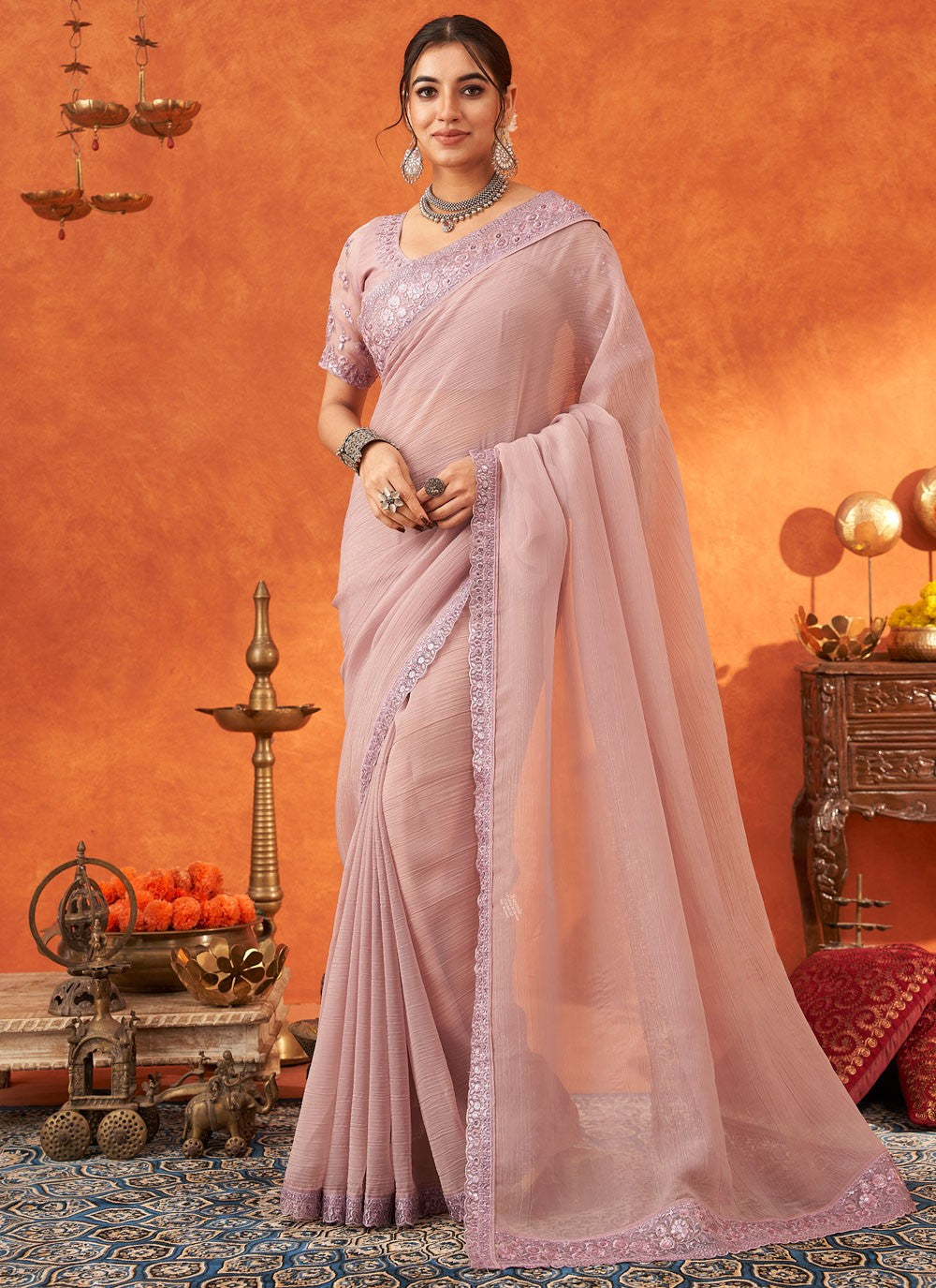 Classic Border Work Cotton Silk Saree - S8796