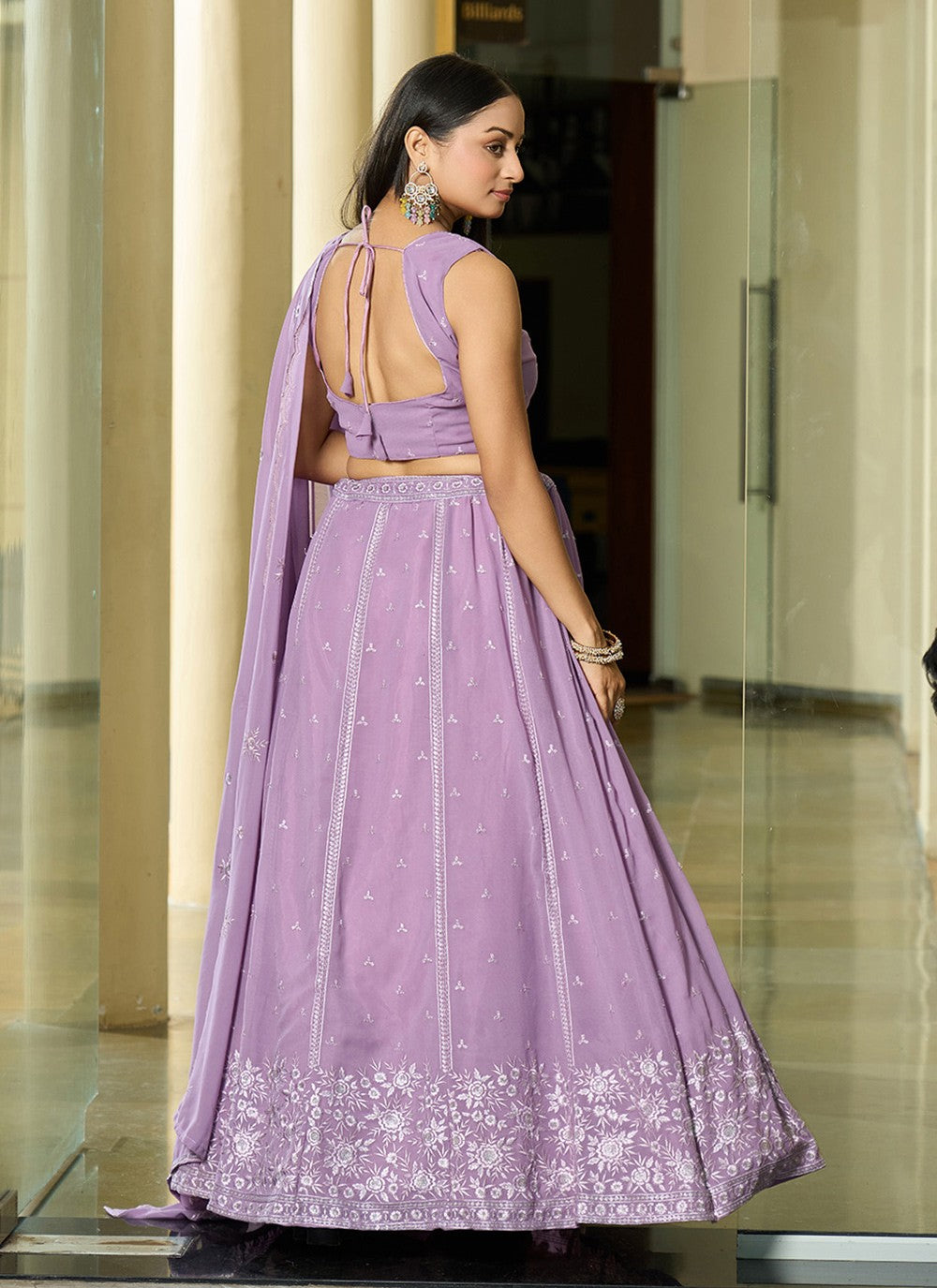 Embroidered Georgette A - Line Lehenga - L2294