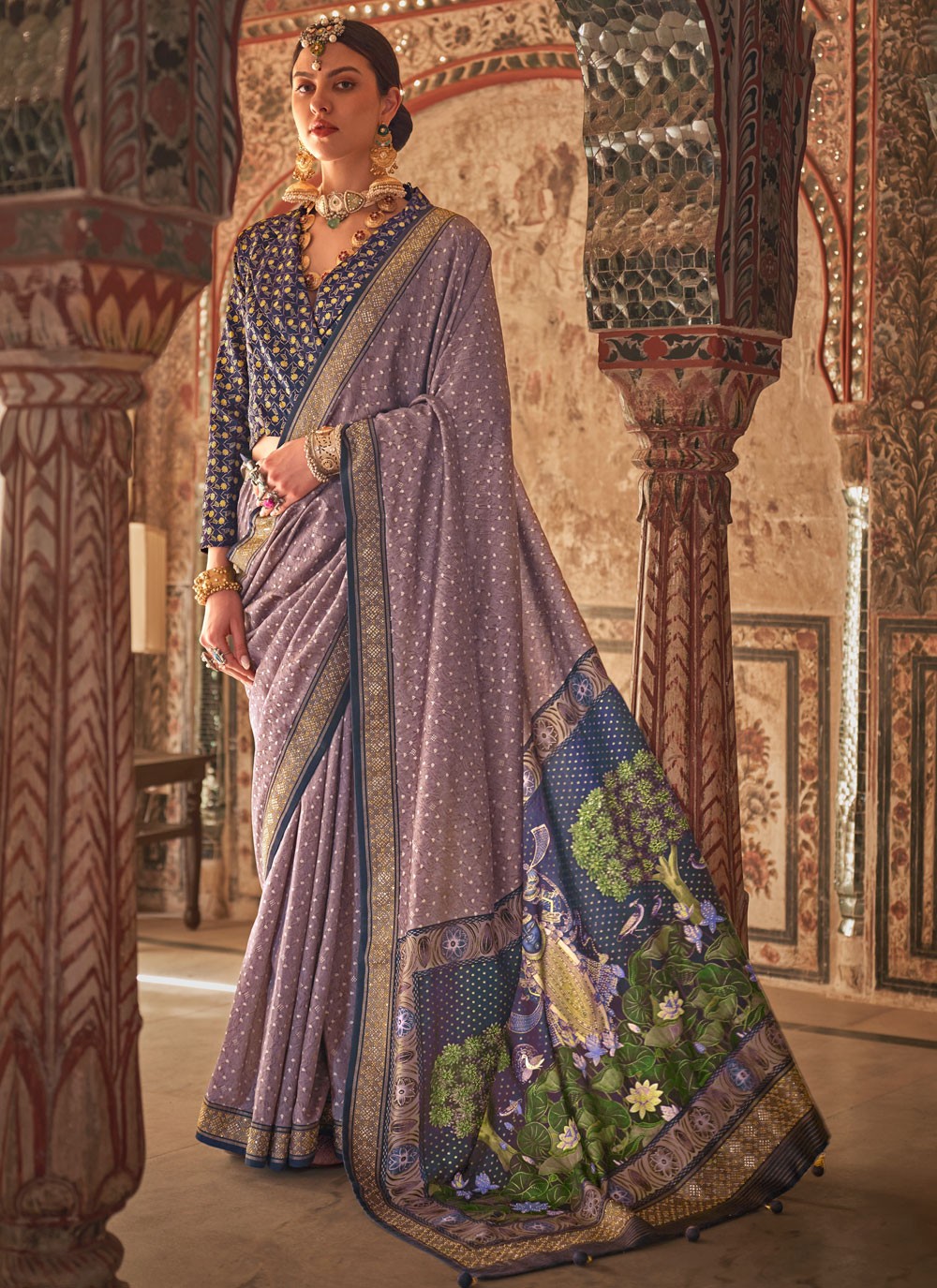 Classic Fancy Work Viscose Saree - S8834