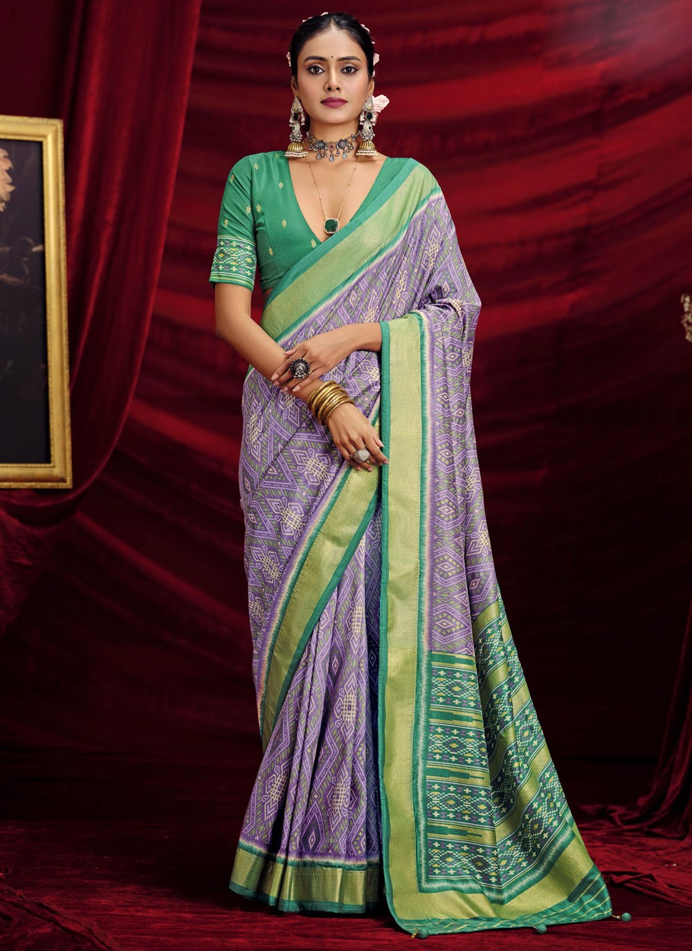 Classic Border Work Silk Saree - S9667