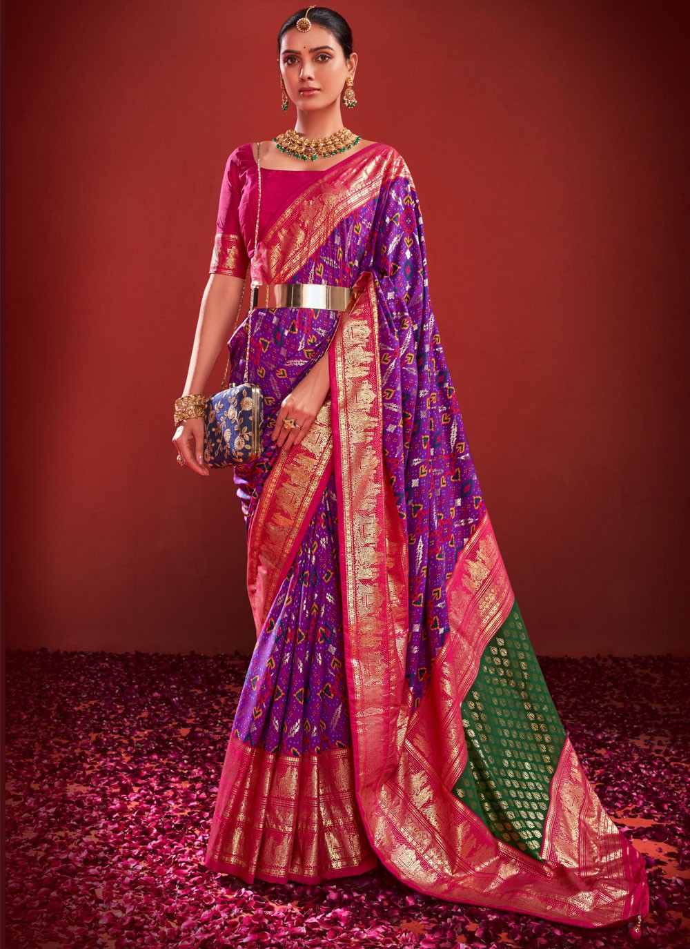 Classic Border Work Silk Saree - S9639