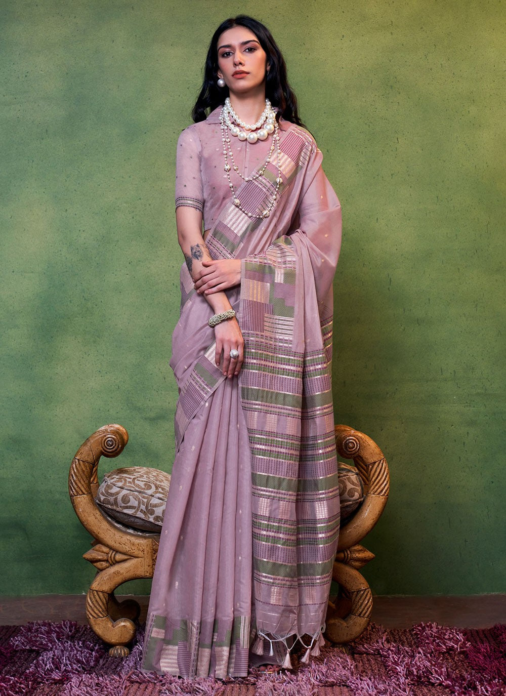 Classic Woven Cotton Saree - S6190