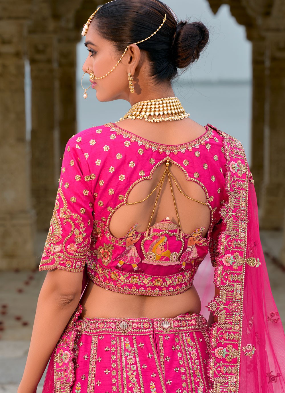 Embroidered Silk A - Line Lehenga - L2783