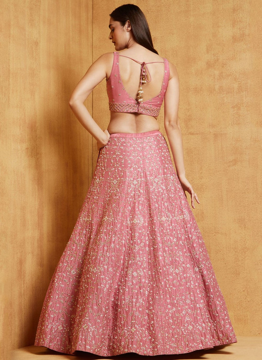 Embroidered Georgette A - Line Lehenga - L2521