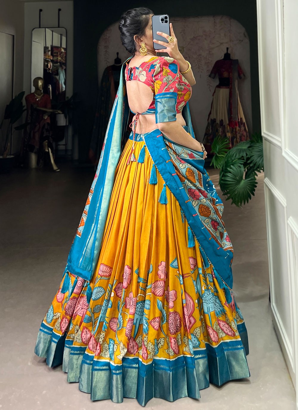 Printed Pure Dola Lehenga - L3192