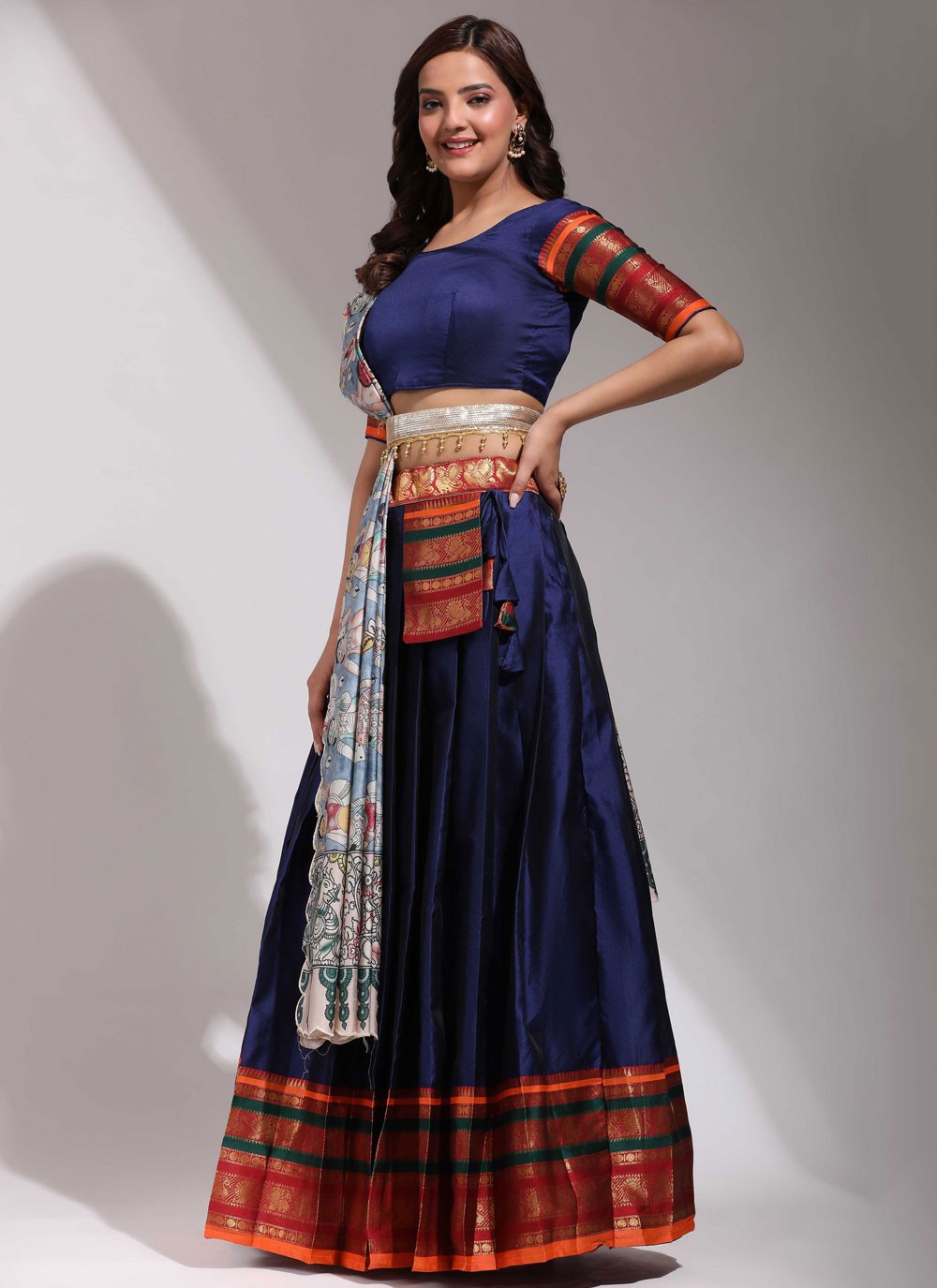 Weaving Zari Silk A - Line Lehenga - L2559