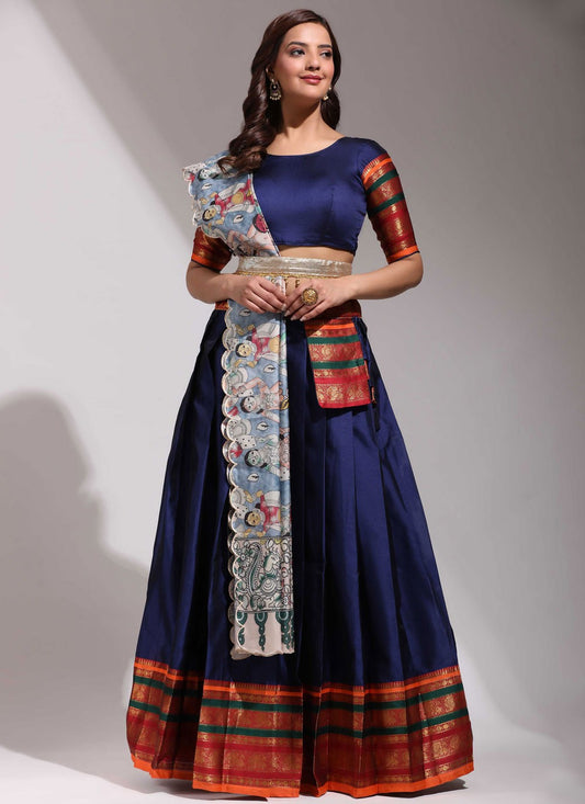 Weaving Zari Silk A - Line Lehenga - L2559