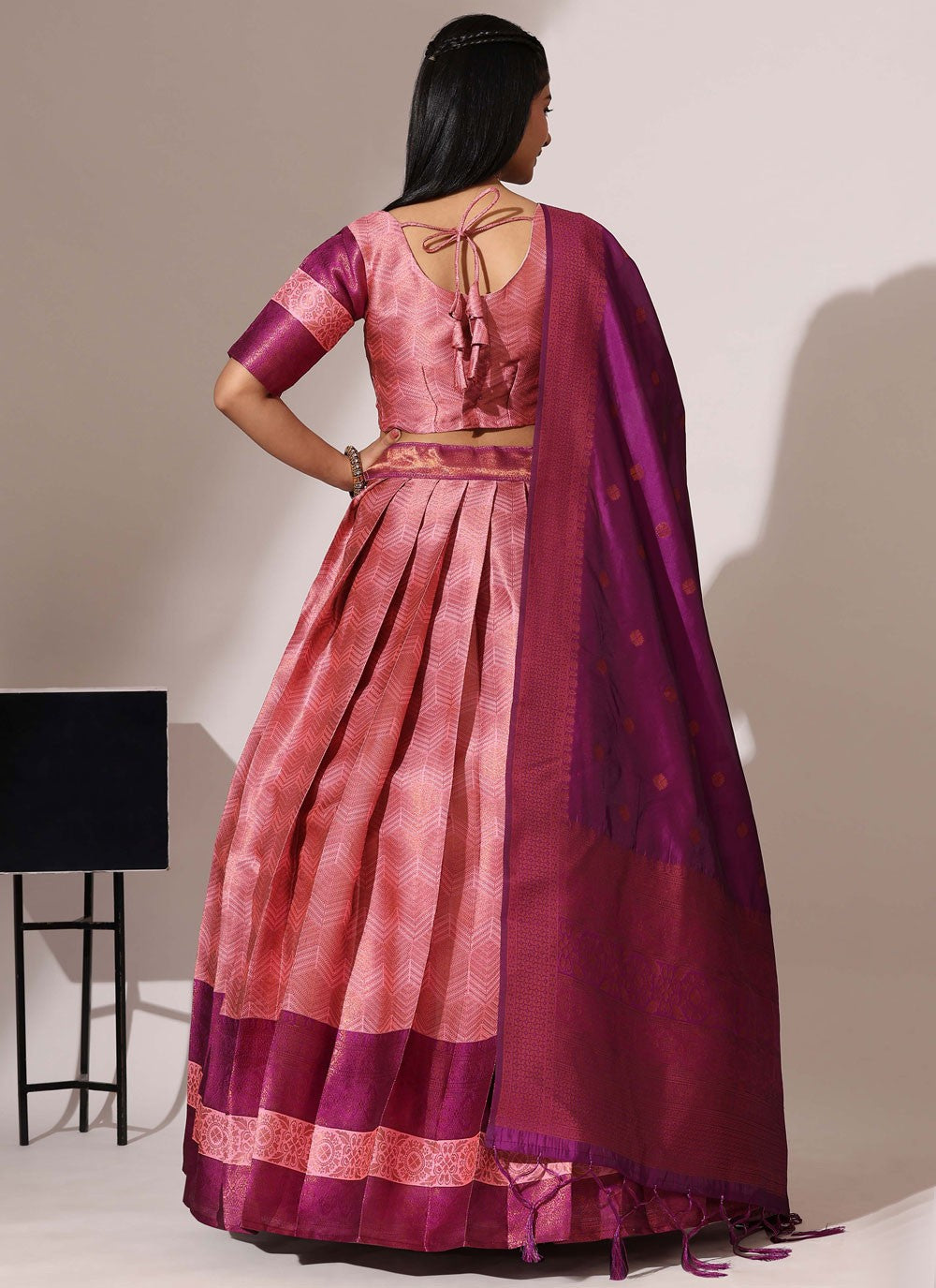 Woven Silk A - Line Lehenga - L2568