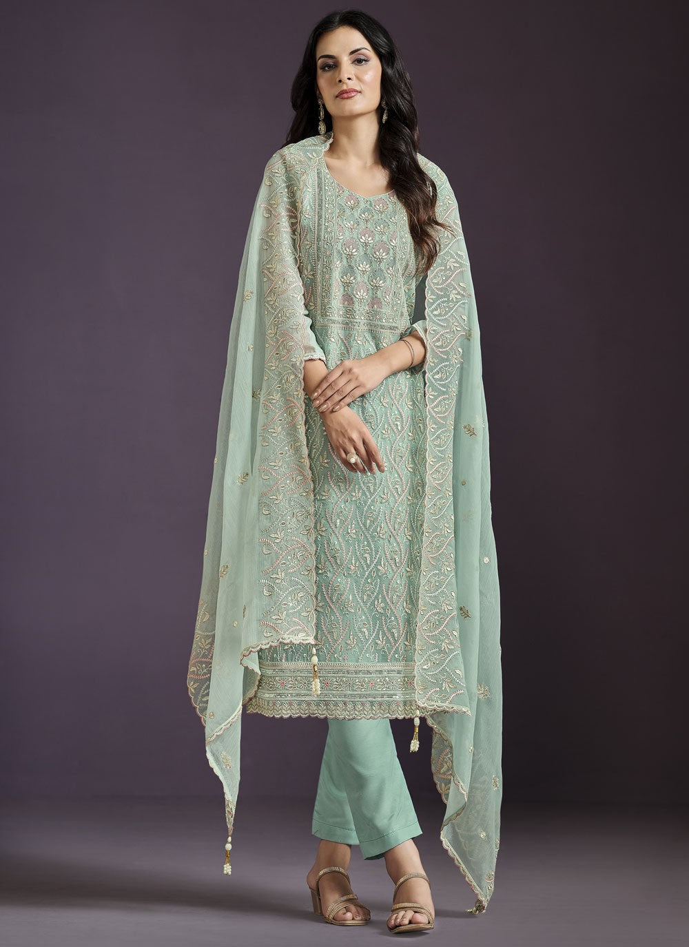 Chiffon Salwar Suit - T3912