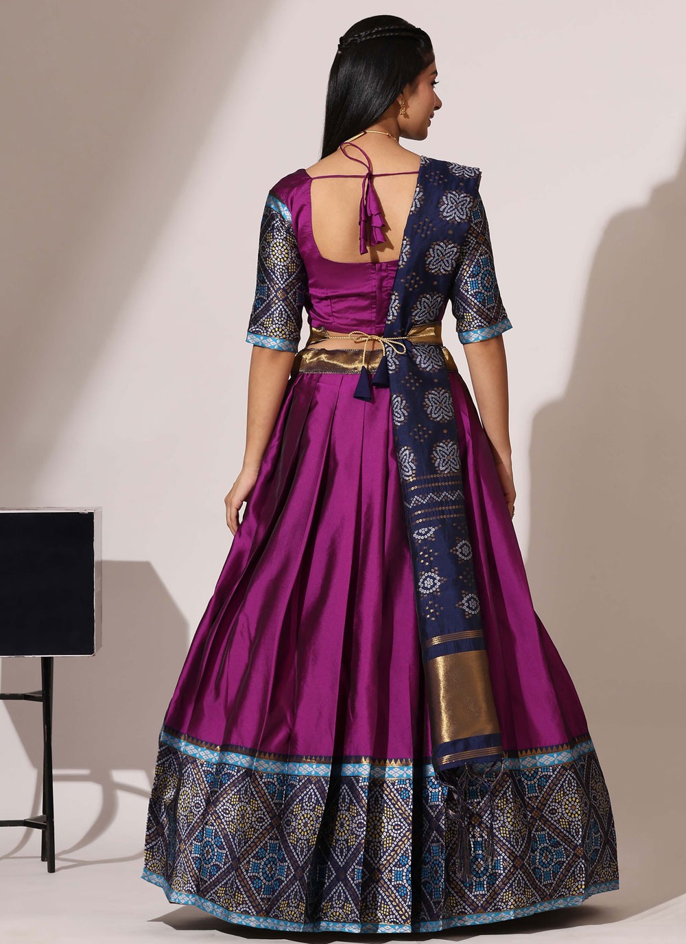 Weaving Zari Silk A - Line Lehenga - L2554