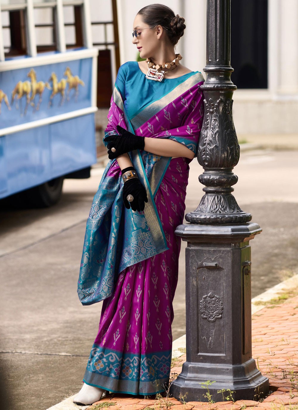 Traditional Weaving Zari Silk Blue Saree - S10879