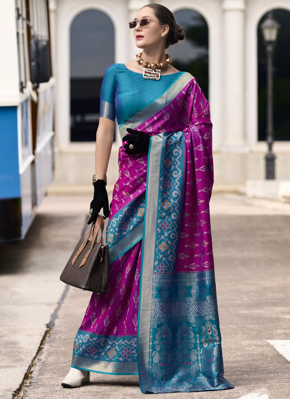 Traditional Weaving Zari Silk Blue Saree - S10879