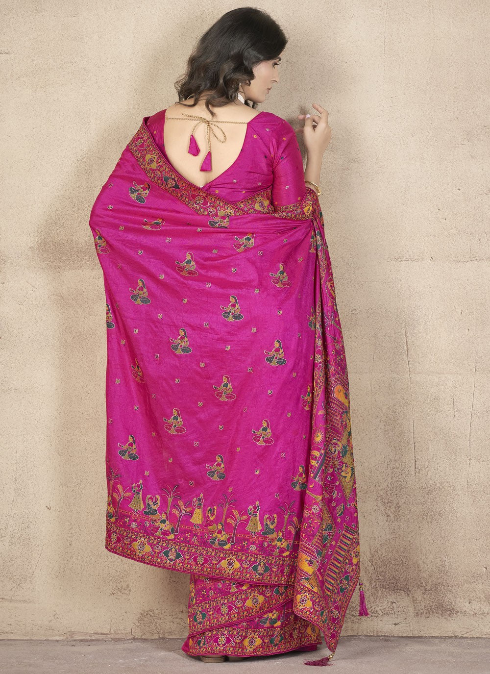 Classic Thread Pashmina Silk Saree - S9984