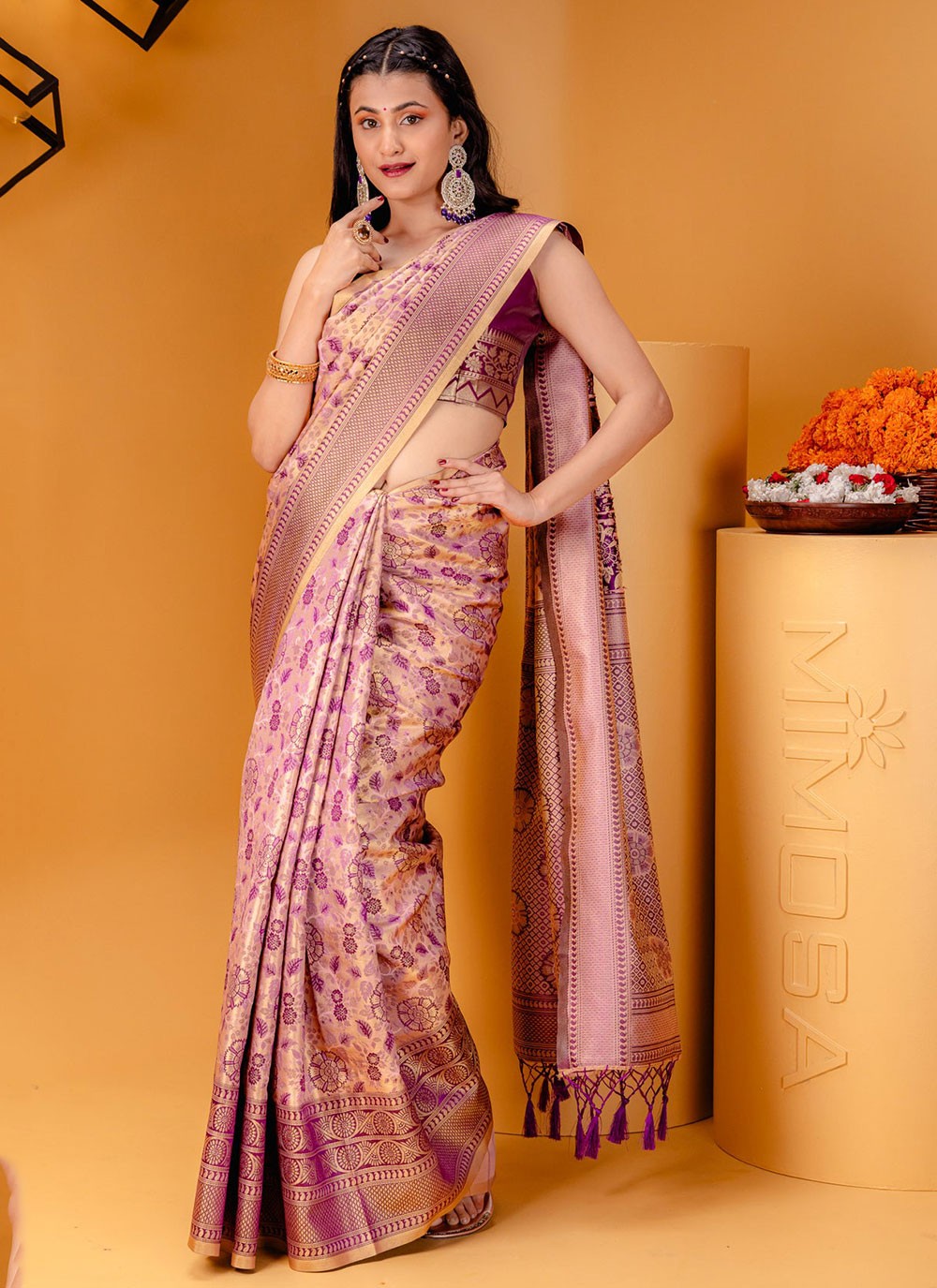 Classic Zari Kanjivaram Silk Saree - S7079