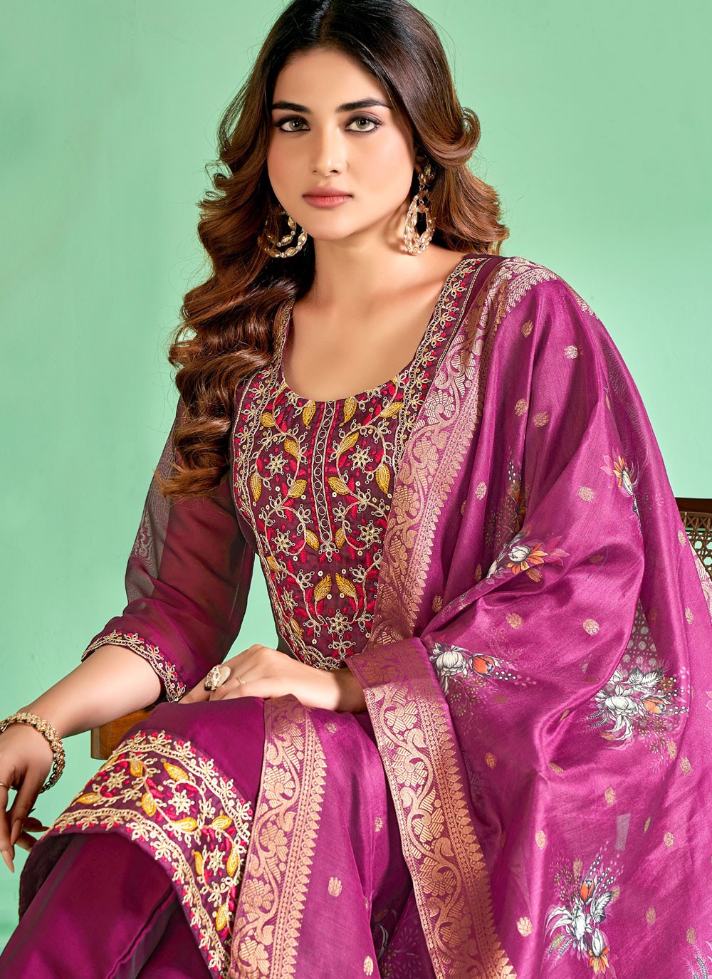 Silk Salwar Suit - T3724