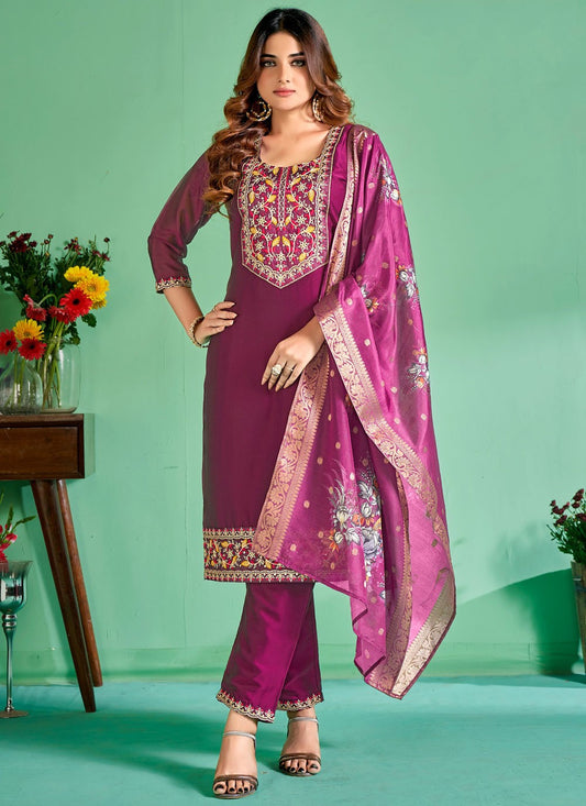 Silk Salwar Suit - T3724