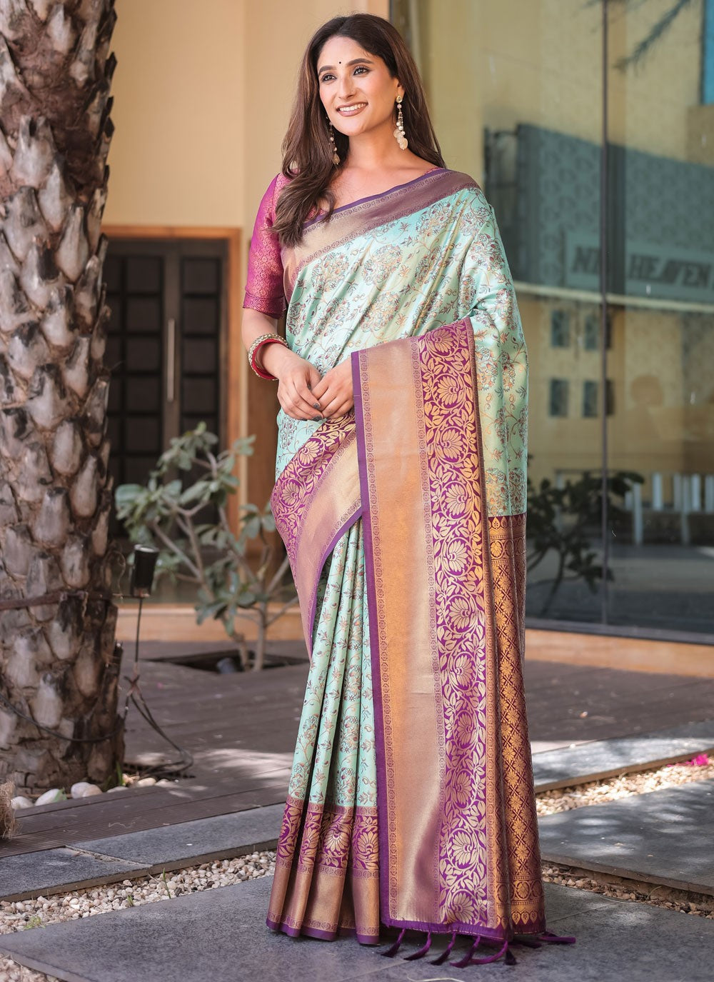 Woven, Zari Kanjivaram Silk Saree - S12290