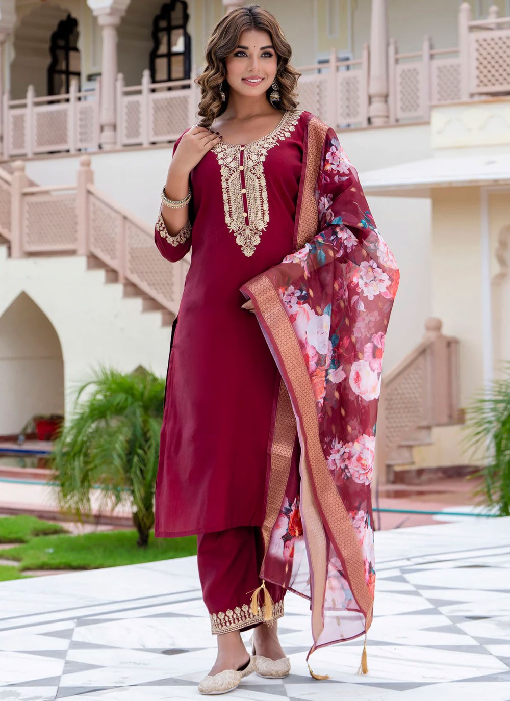 Rayon, Viscose Salwar Suit - T3959