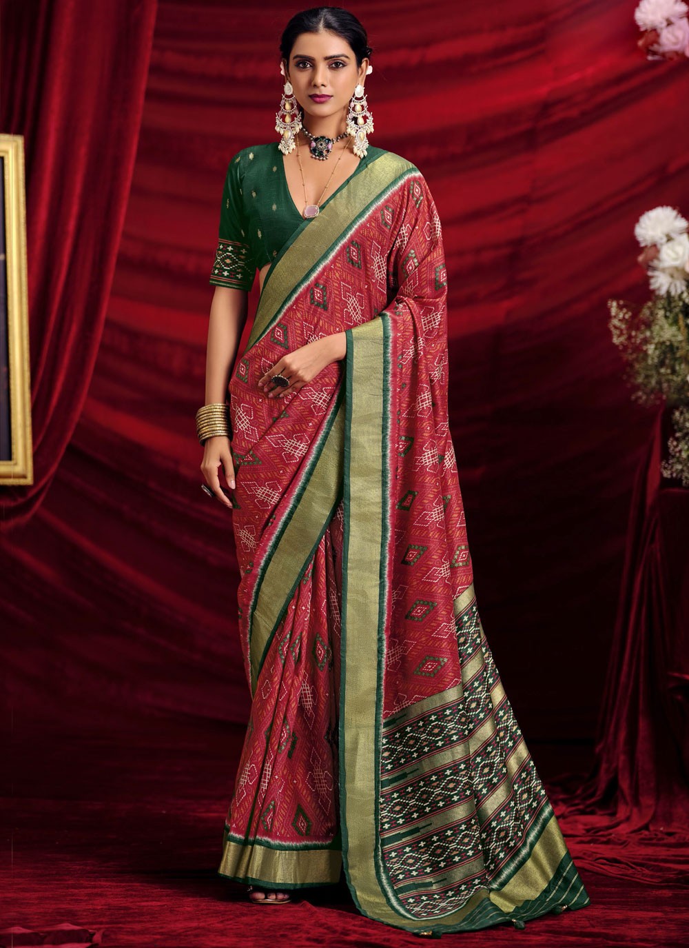 Classic Border Work Silk Saree - S9667