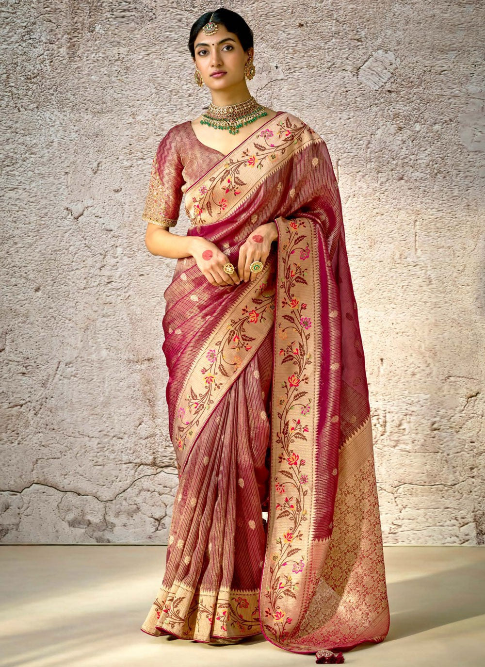 Classic Thread Banarasi Silk Saree - S8785