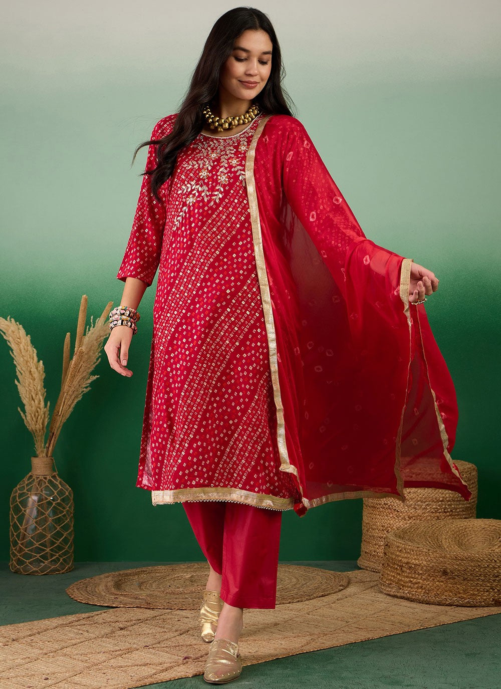 Silk Salwar Suit - T2945