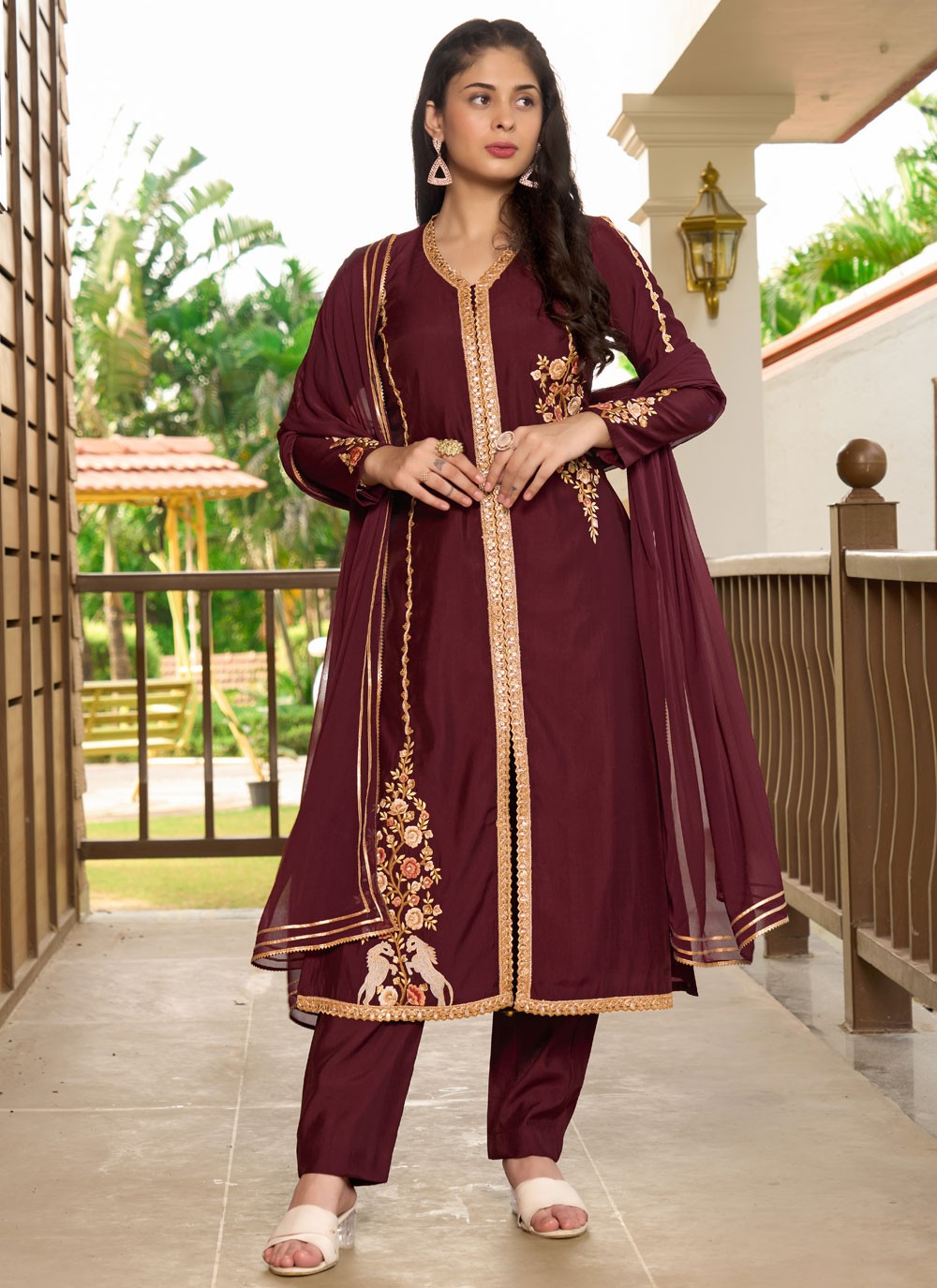 Art Silk Salwar Suit - T3711