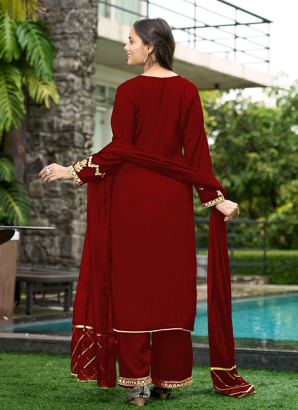 Art Silk Salwar Suit - T3364