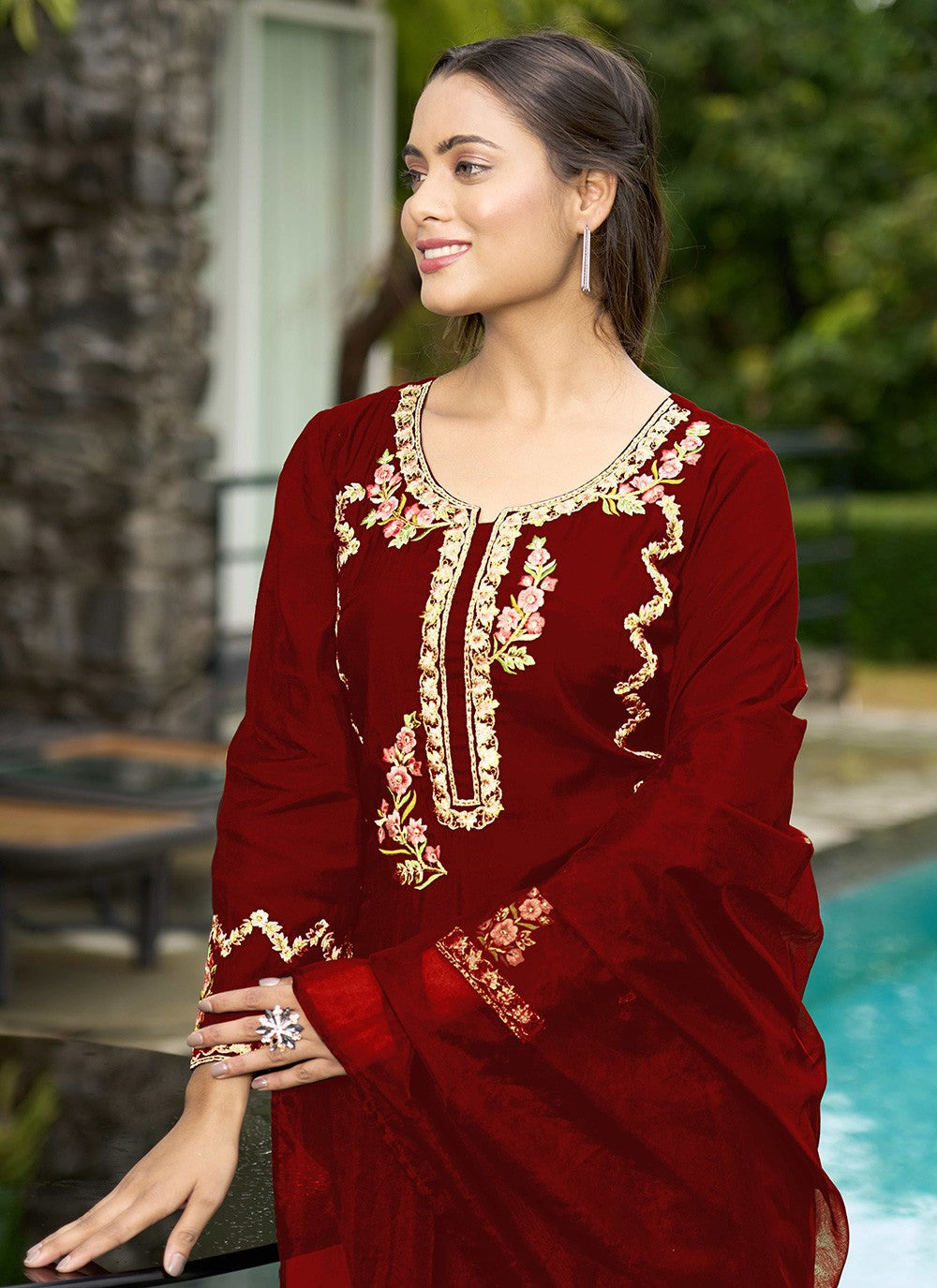 Art Silk Salwar Suit - T3364