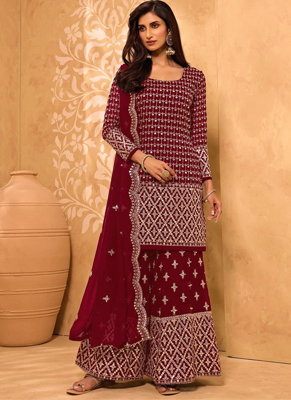 Faux Georgette Pakistani Suit - T611