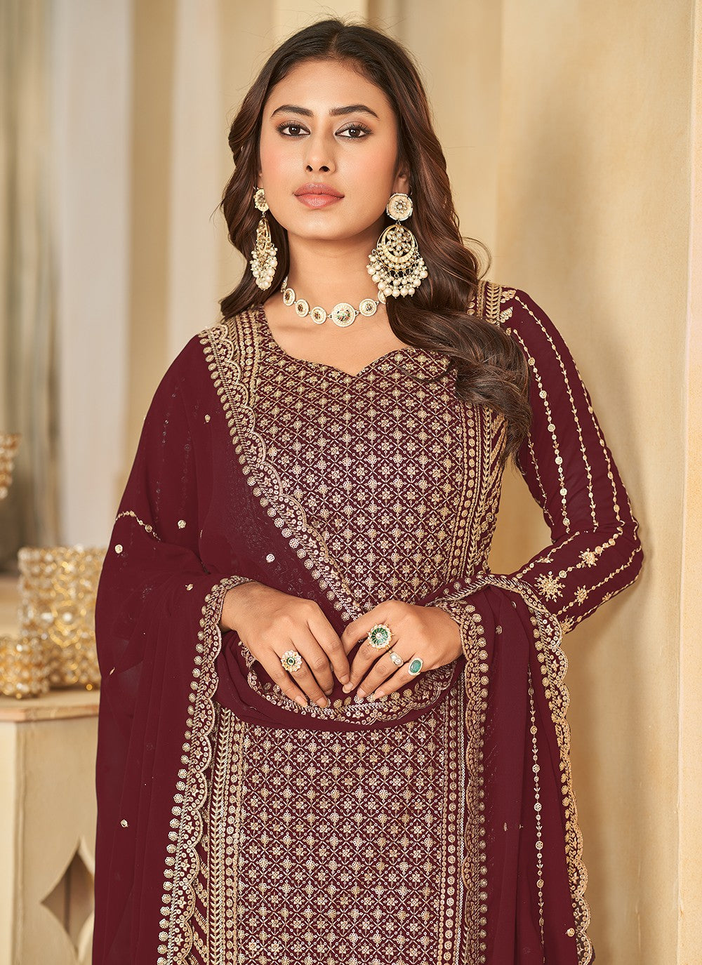 Faux Georgette Salwar Suit - T2172