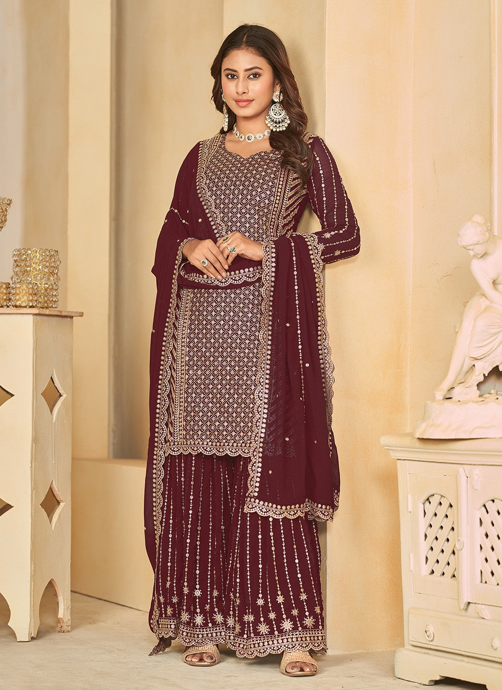 Faux Georgette Salwar Suit - T2172