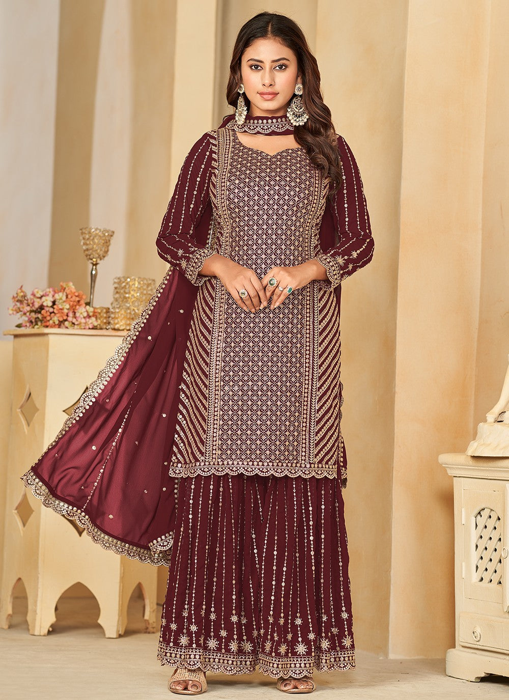 Faux Georgette Salwar Suit - T2172