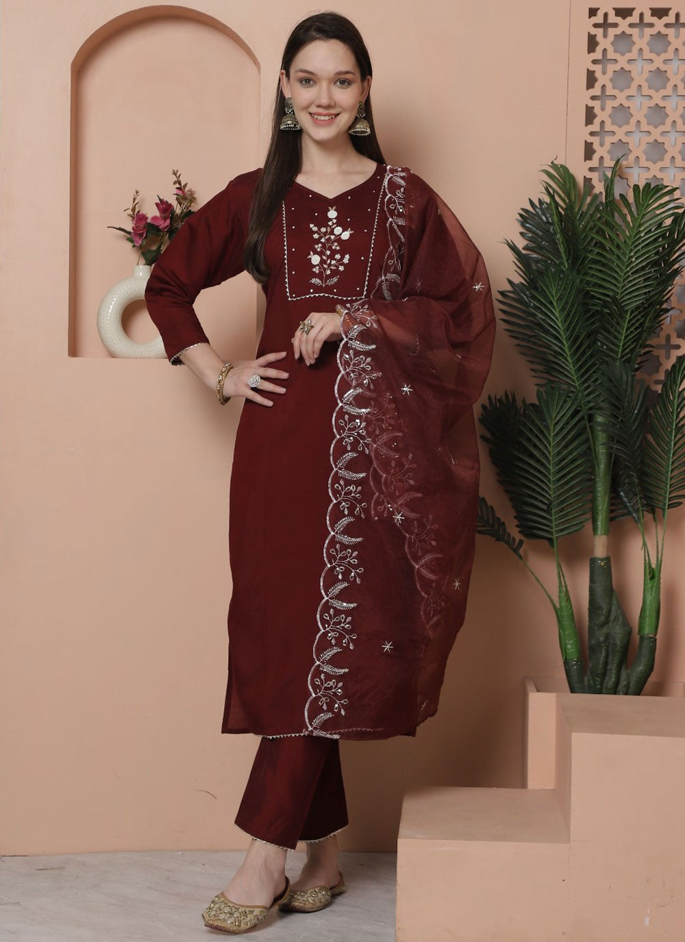 Silk Salwar Suit - T3652