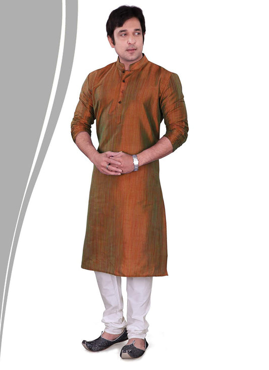 Plain Dupion Silk Maroon Kurta Pyjama - M2150