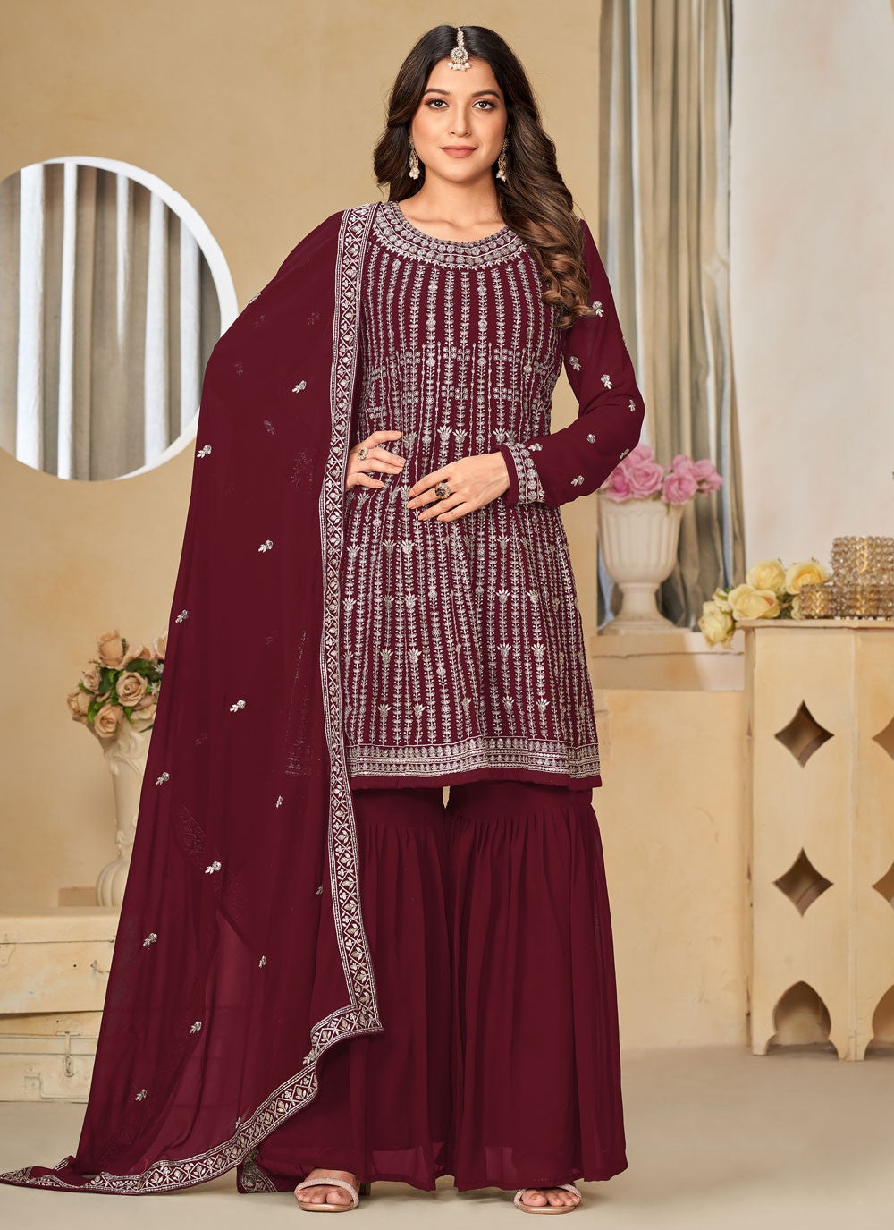 Faux Georgette Salwar Suit - T2318