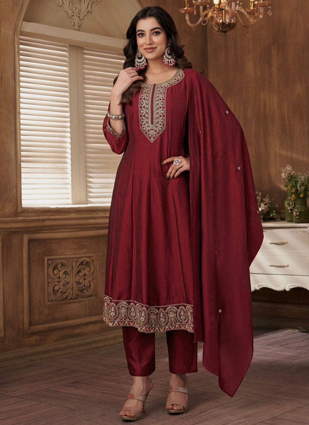 Vichitra Silk Salwar Suit - T3779