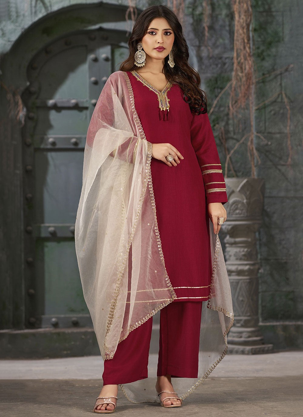 Art Silk Salwar Suit - T3579