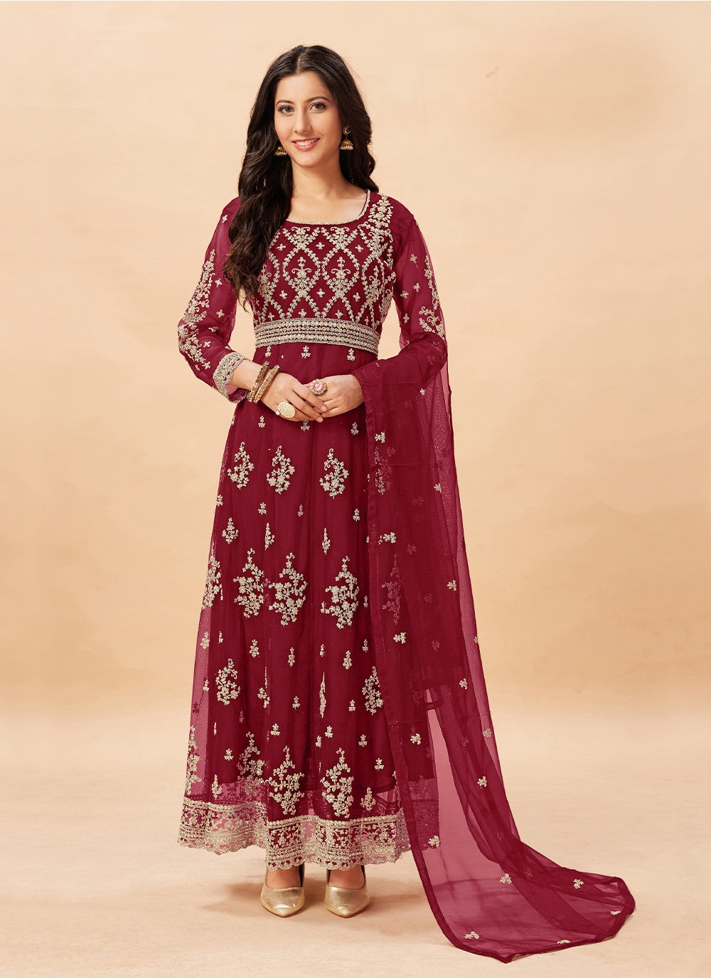 Net Salwar Suit - T1051