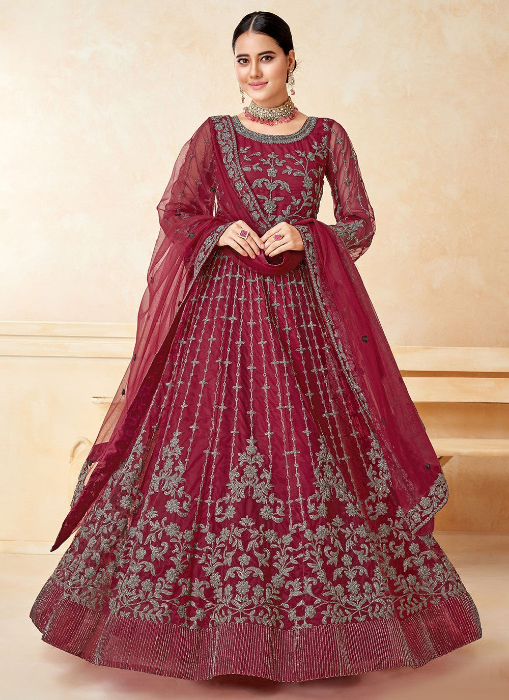 Net Salwar Suit - T948