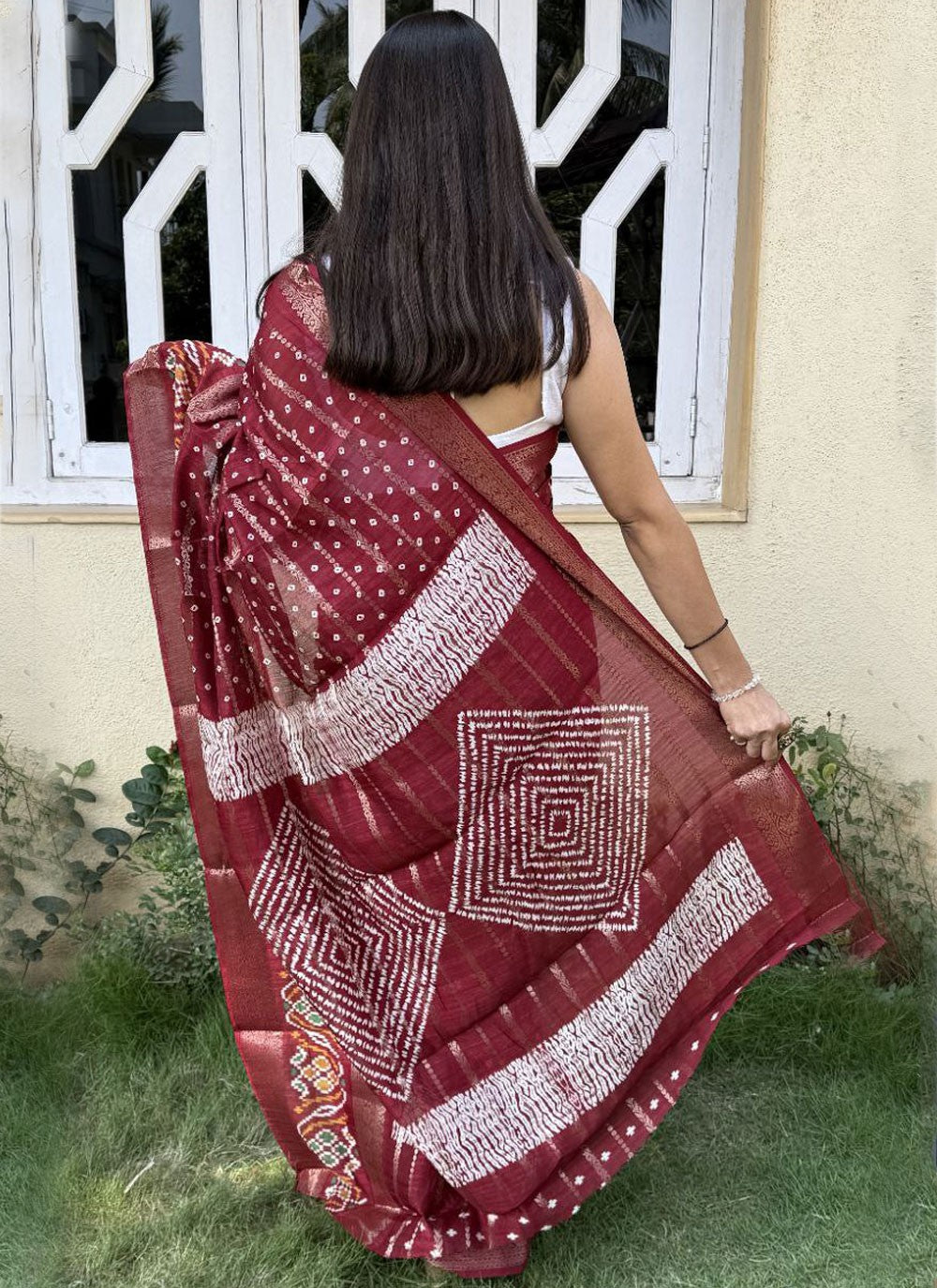 Printed, Weaving Zari Cotton Silk Saree - S12010