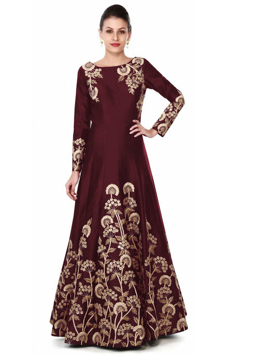 Tafeta Silk Gown - G1050