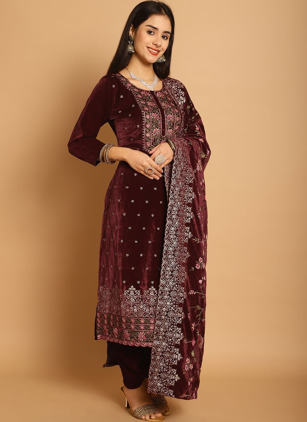 Velvet Salwar Suit - T1948