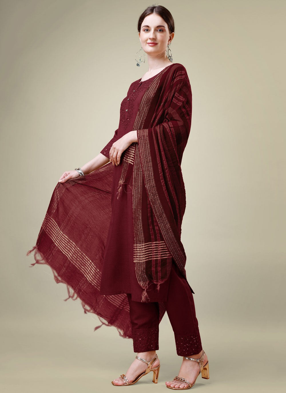 Blended Cotton Salwar Suit - T2419