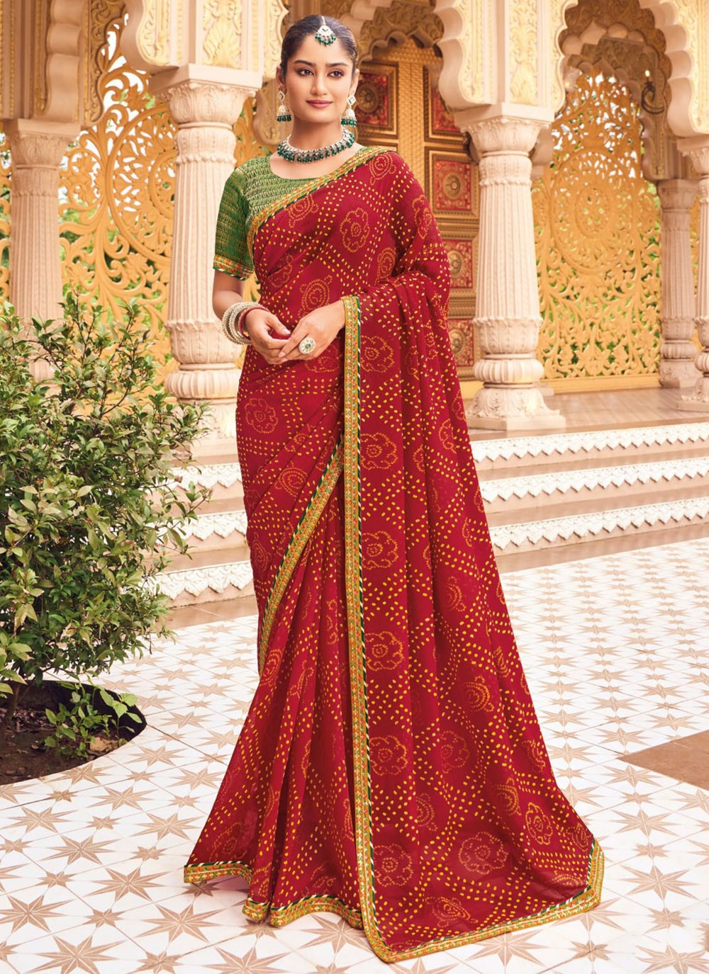 Classic Lace Georgette Saree - S9459