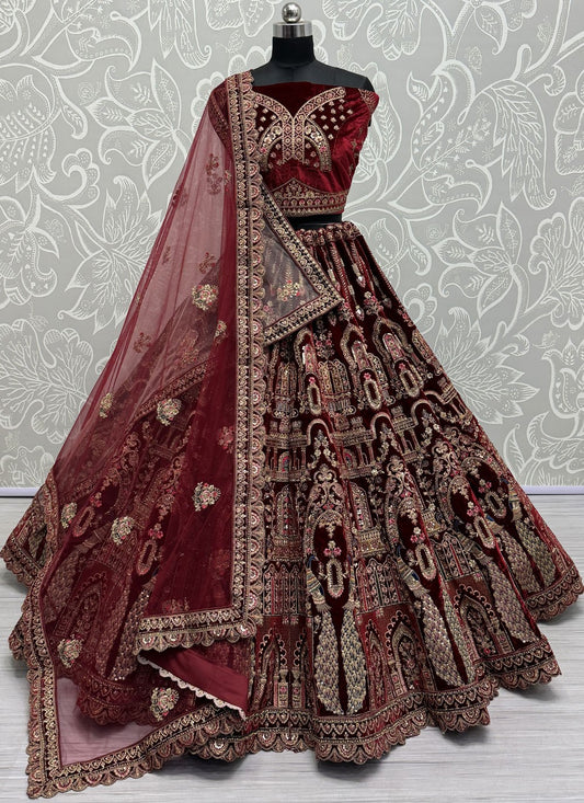 Diamond Velvet A - Line Lehenga - L2385